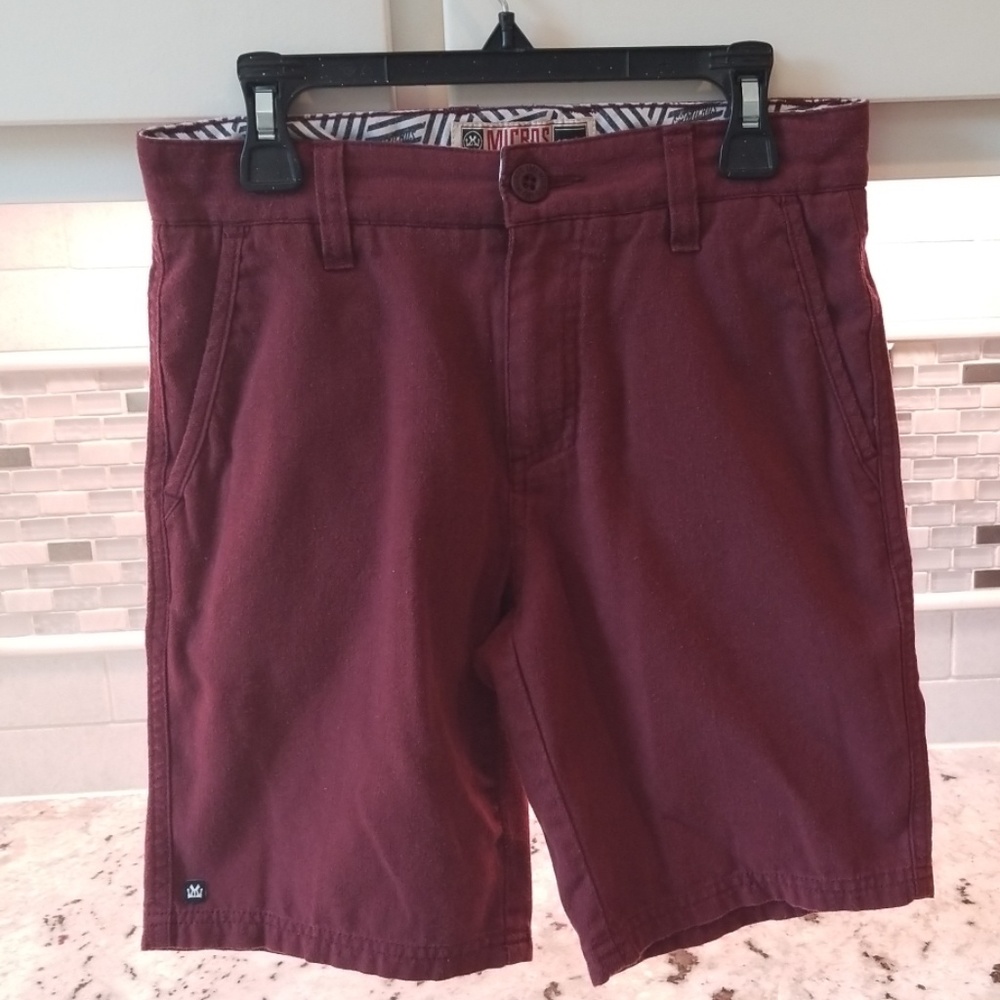 Micros Burgandy Boys Shorts